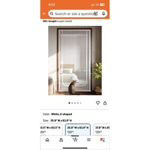 Reinforced Cat Screen Door, Fits Door Size 34'x 82'' Cat Resistant Mesh